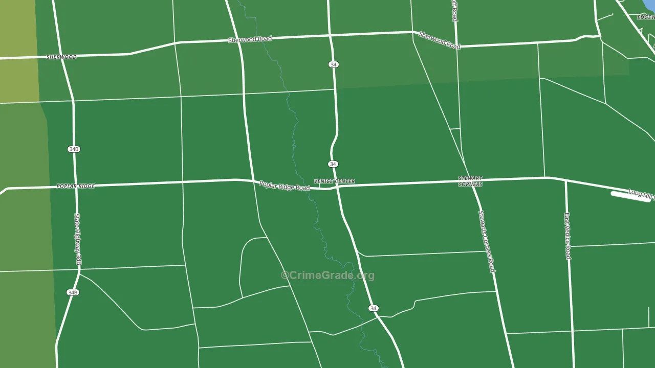 Venice Center, NY Map of Vandalism Rates