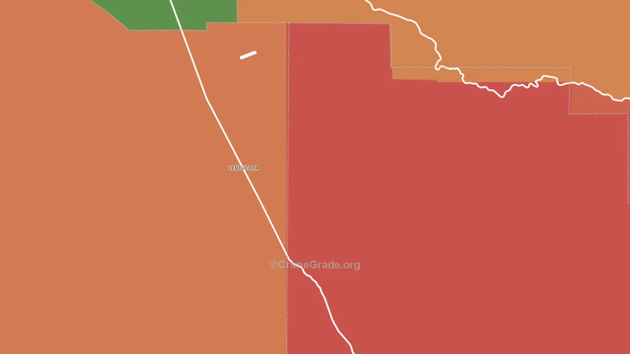 Ventucopa, CA Map of Vandalism Rates