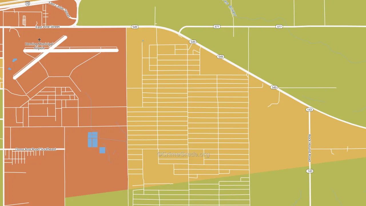 Ventura, NM Map of Vandalism Rates