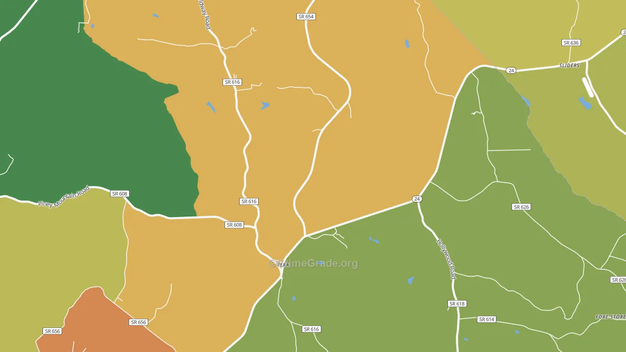 Vera, VA Map of Vandalism Rates