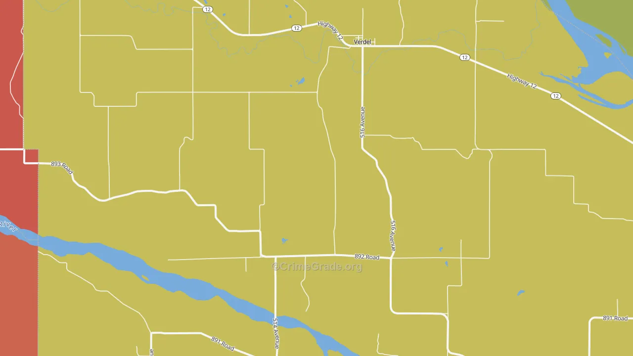 Verdel, NE Map of Vandalism Rates
