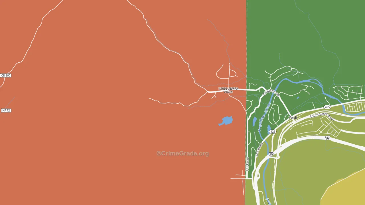 Verdi, CA Map of Vandalism Rates