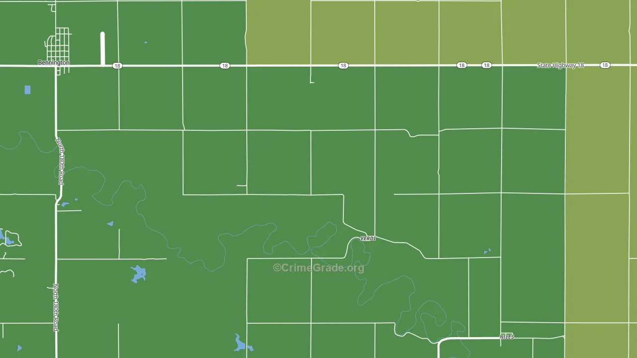 Verdi, KS Map of Vandalism Rates
