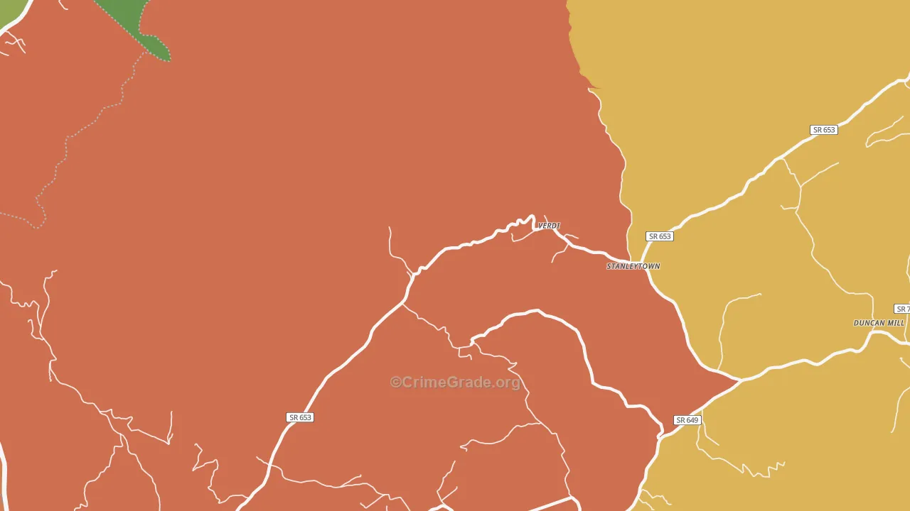 Verdi, VA Map of Vandalism Rates