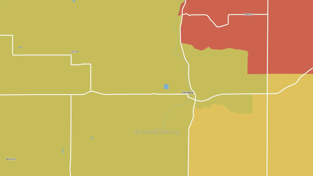 Verdigre, NE Map of Vandalism Rates