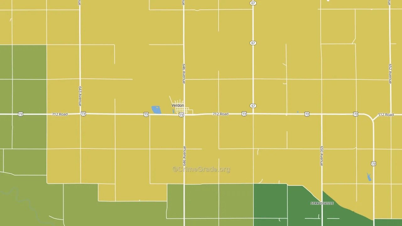 Verdon, NE Map of Vandalism Rates