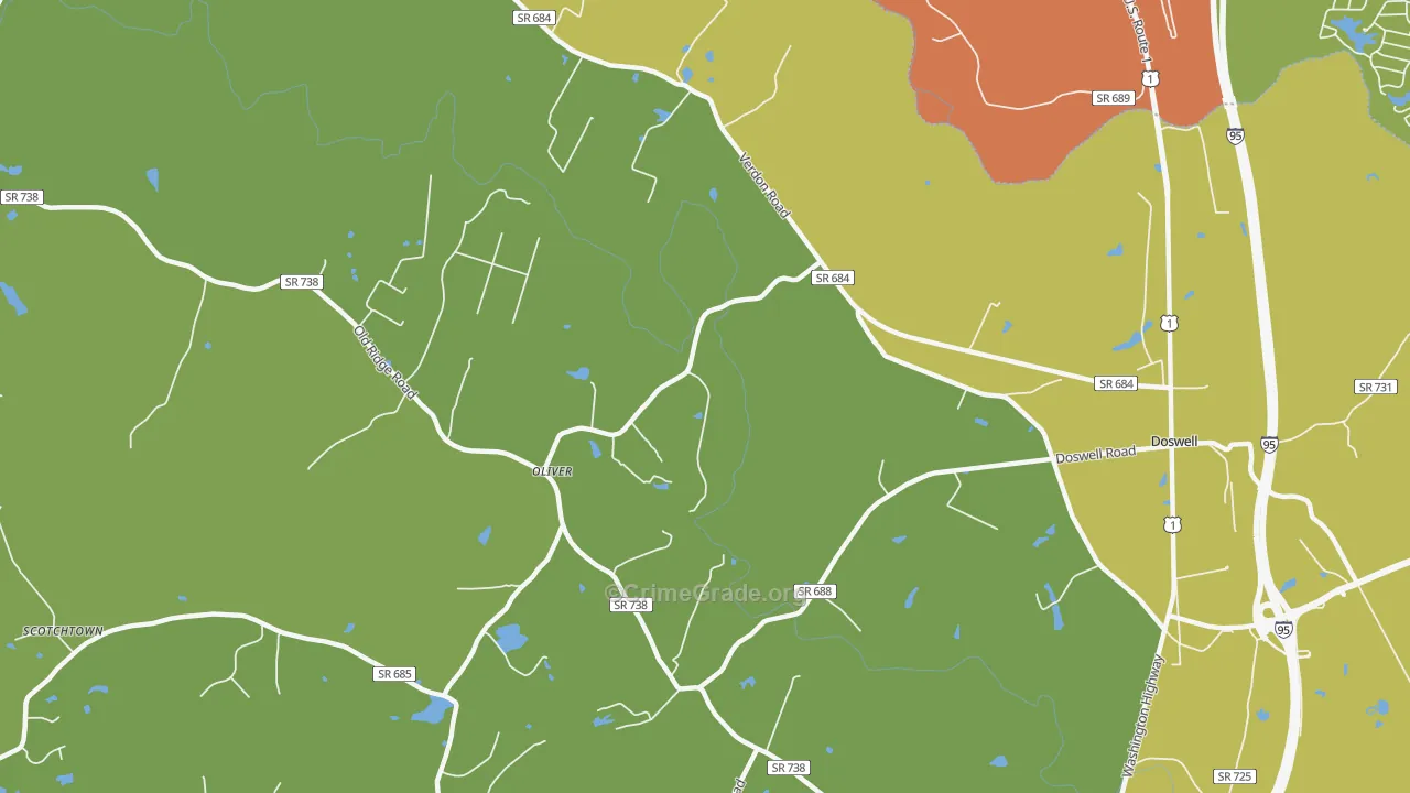 Verdon, VA Map of Vandalism Rates