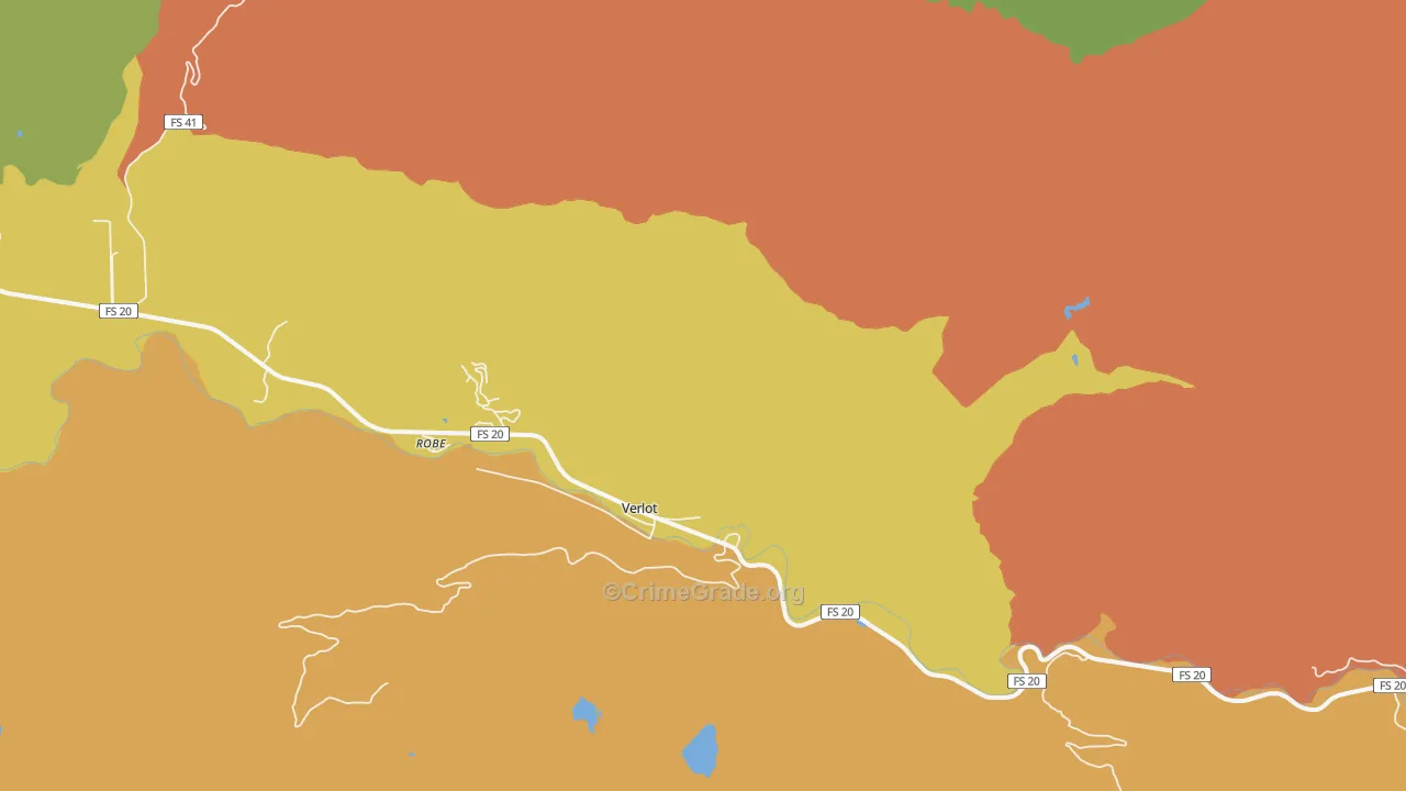 Verlot, WA Map of Vandalism Rates