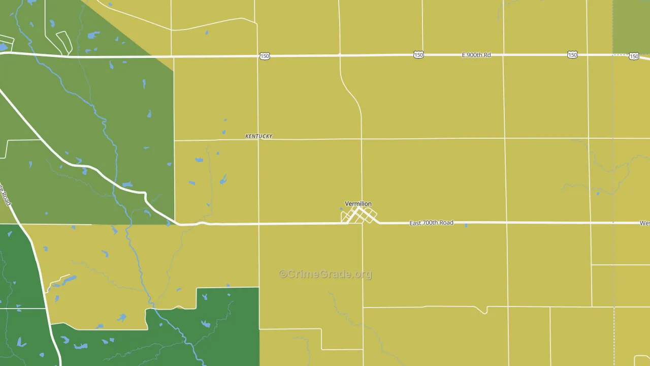 Vermilion, IL Map of Vandalism Rates