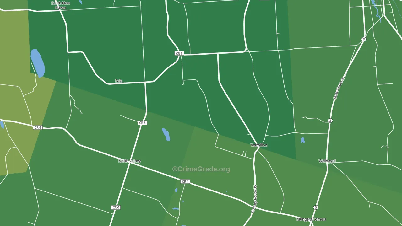 Vermilion, NY Map of Vandalism Rates