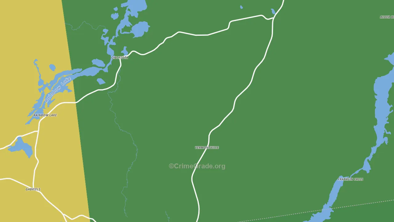 Vermontville, NY Map of Vandalism Rates