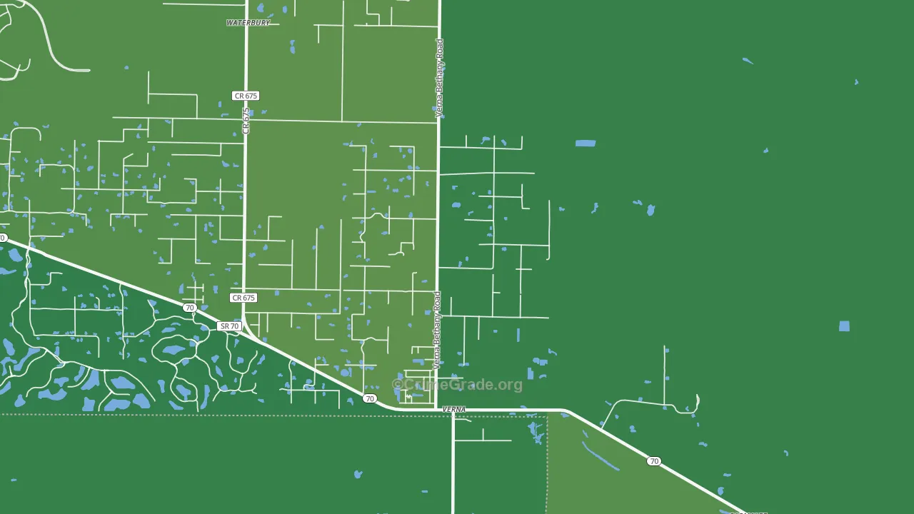Verna, FL Map of Vandalism Rates