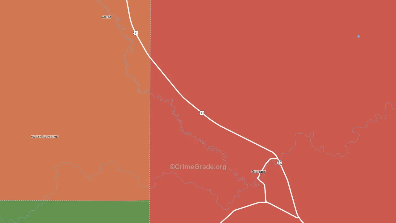 Verne, WY Map of Vandalism Rates