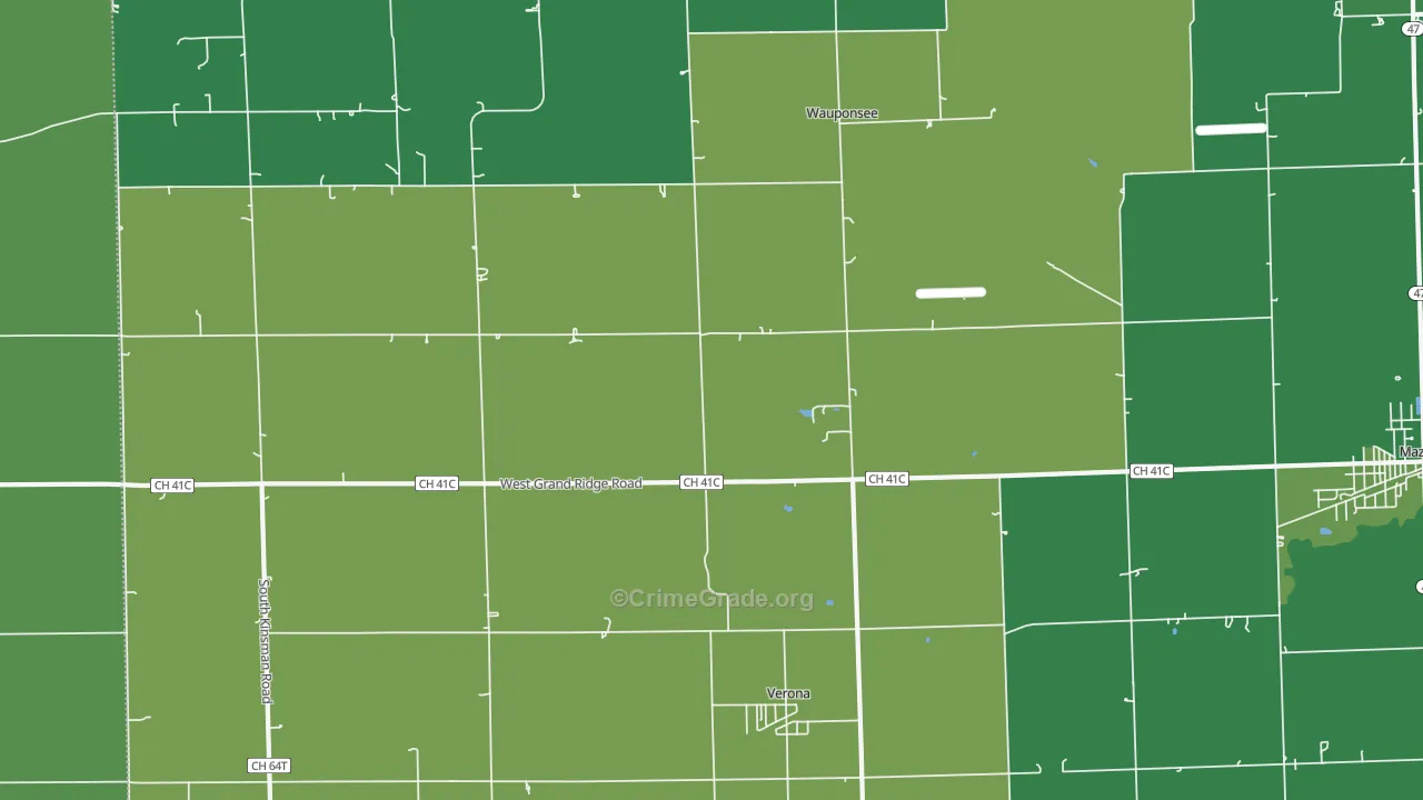 Verona, IL Map of Vandalism Rates