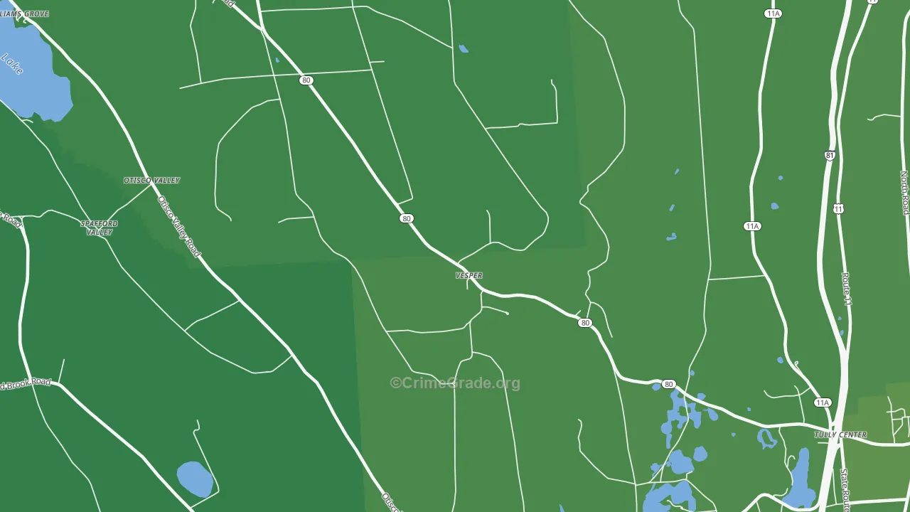 Vesper, NY Map of Vandalism Rates