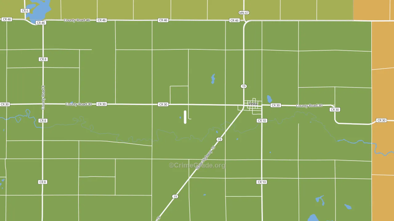 Vesta, MN Map of Vandalism Rates