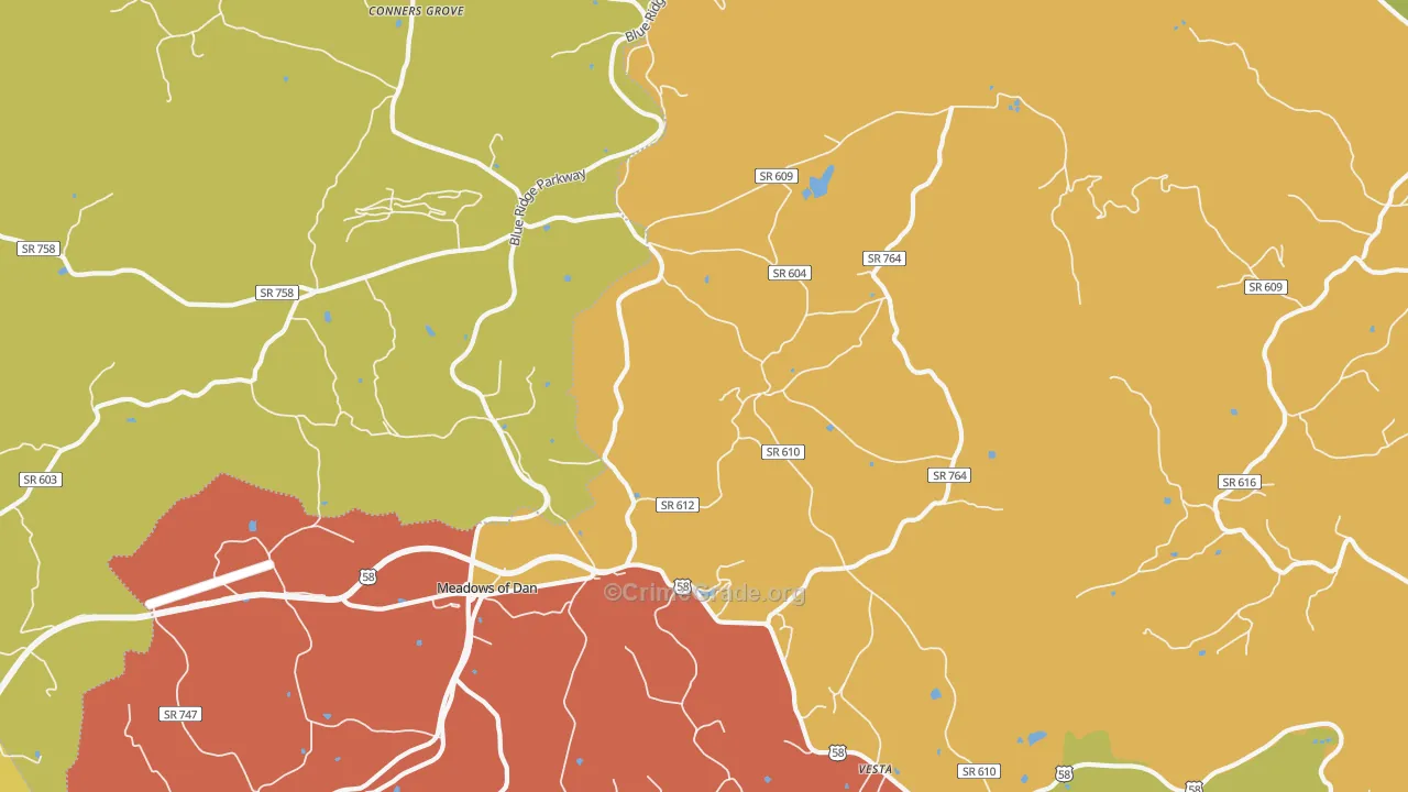 Vesta, VA Map of Vandalism Rates