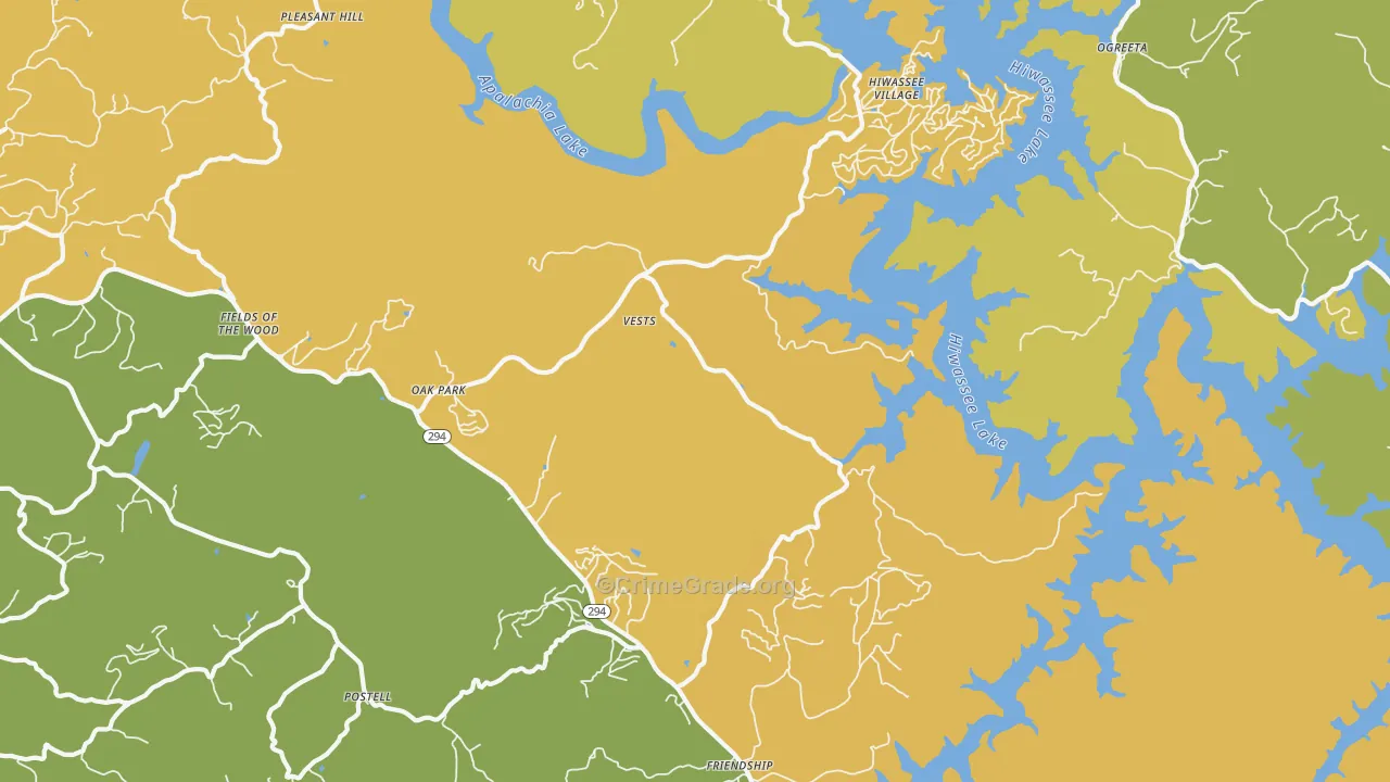 Vests, NC Map of Vandalism Rates