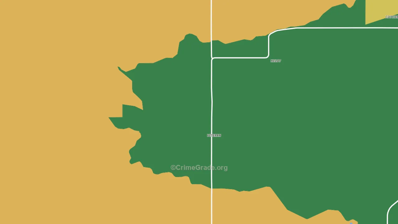 Veteran, WY Map of Vandalism Rates