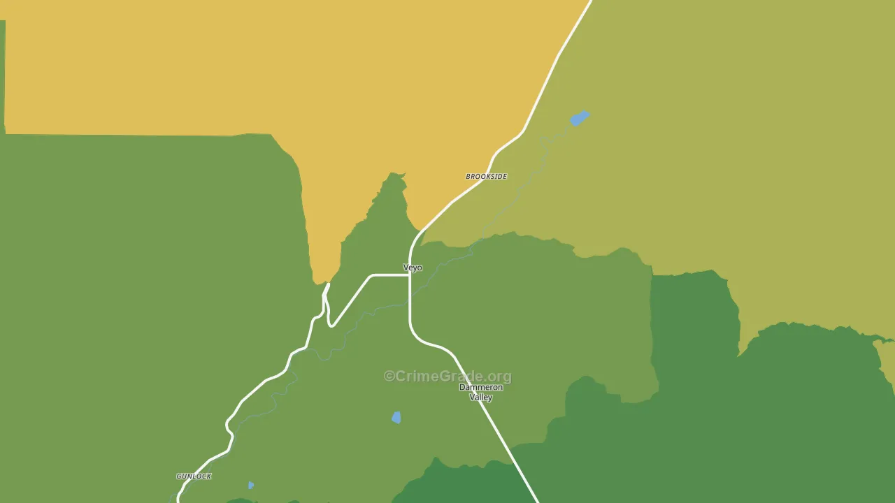 Veyo, UT Map of Vandalism Rates