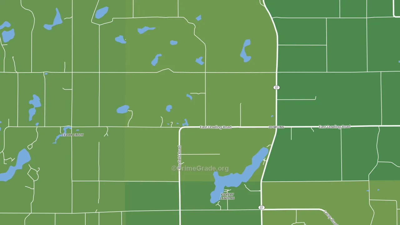 Vickery Landing, MI Map of Vandalism Rates