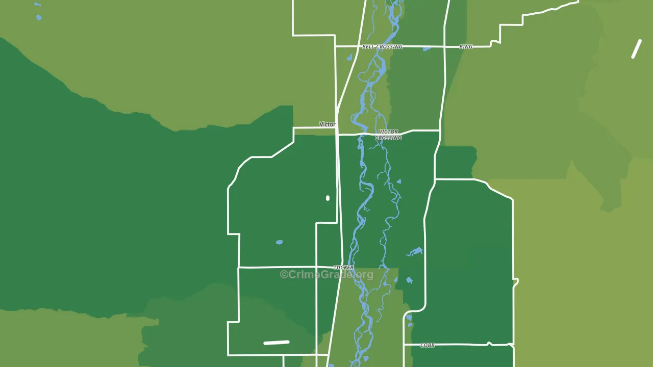 Victor, MT Map of Vandalism Rates