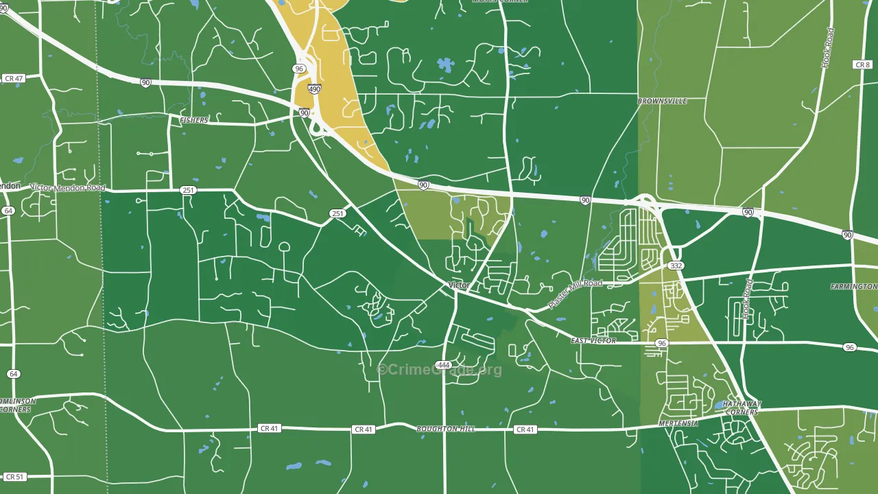 Victor, NY Map of Vandalism Rates