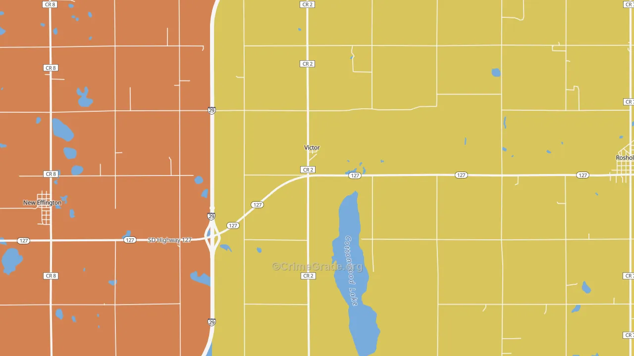 Victor, SD Map of Vandalism Rates