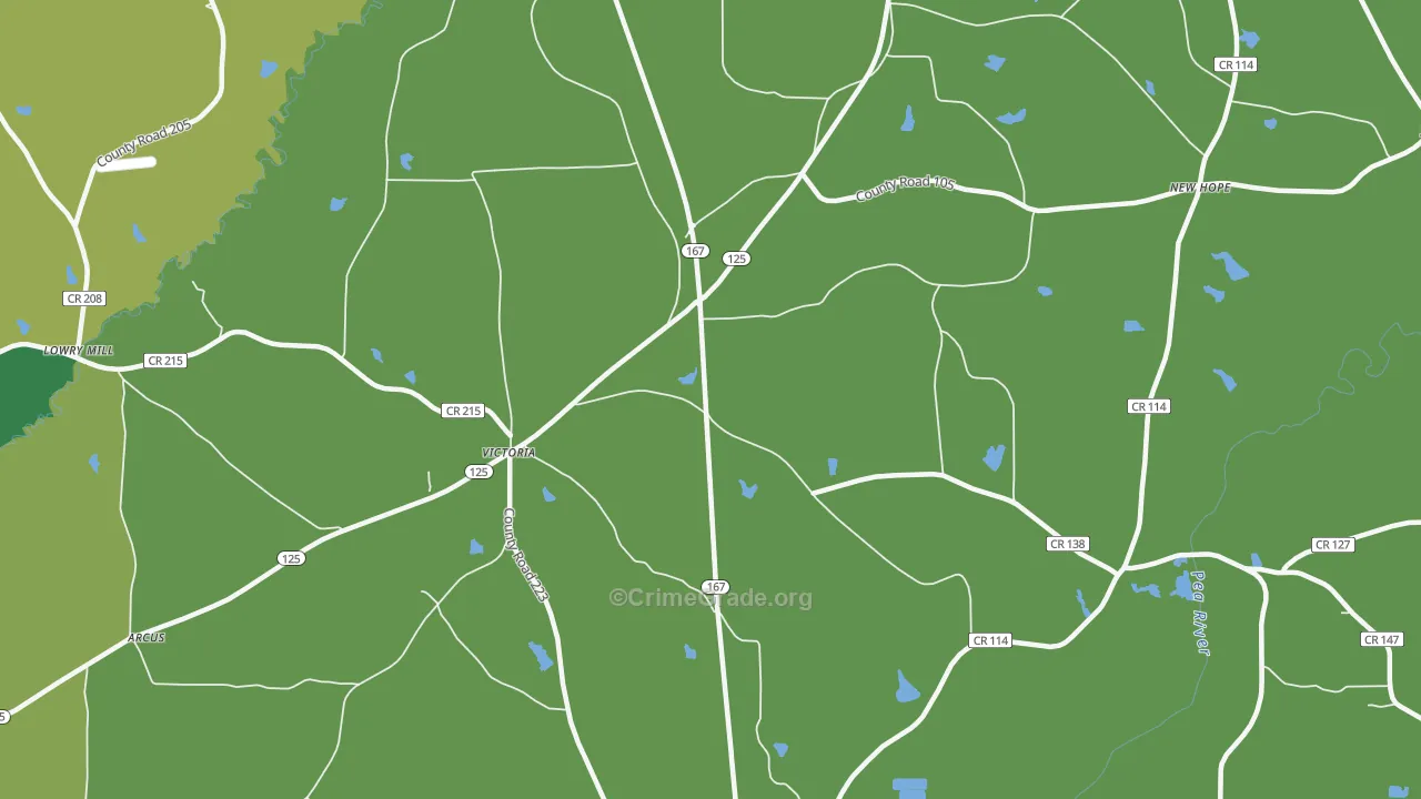 Victoria, AL Map of Vandalism Rates