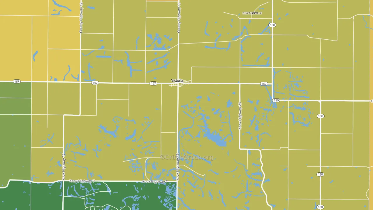 Victoria, IL Map of Vandalism Rates