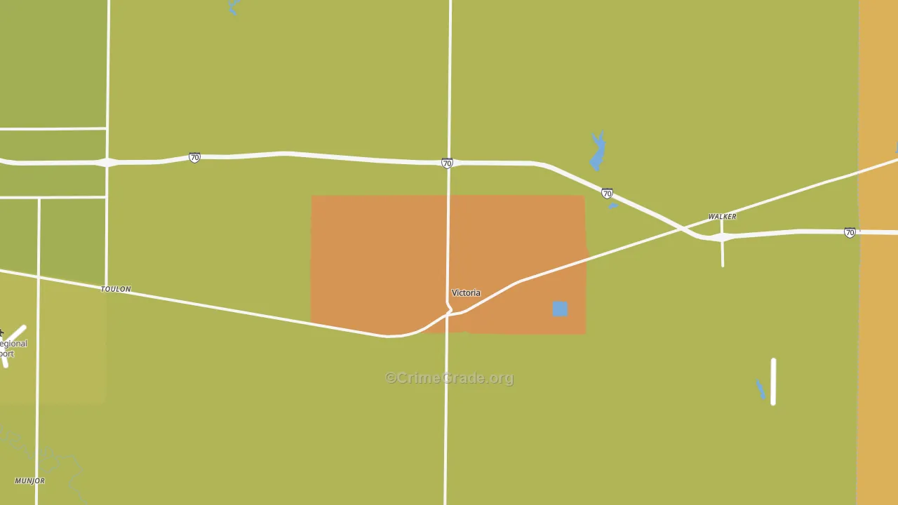 Victoria, KS Map of Vandalism Rates