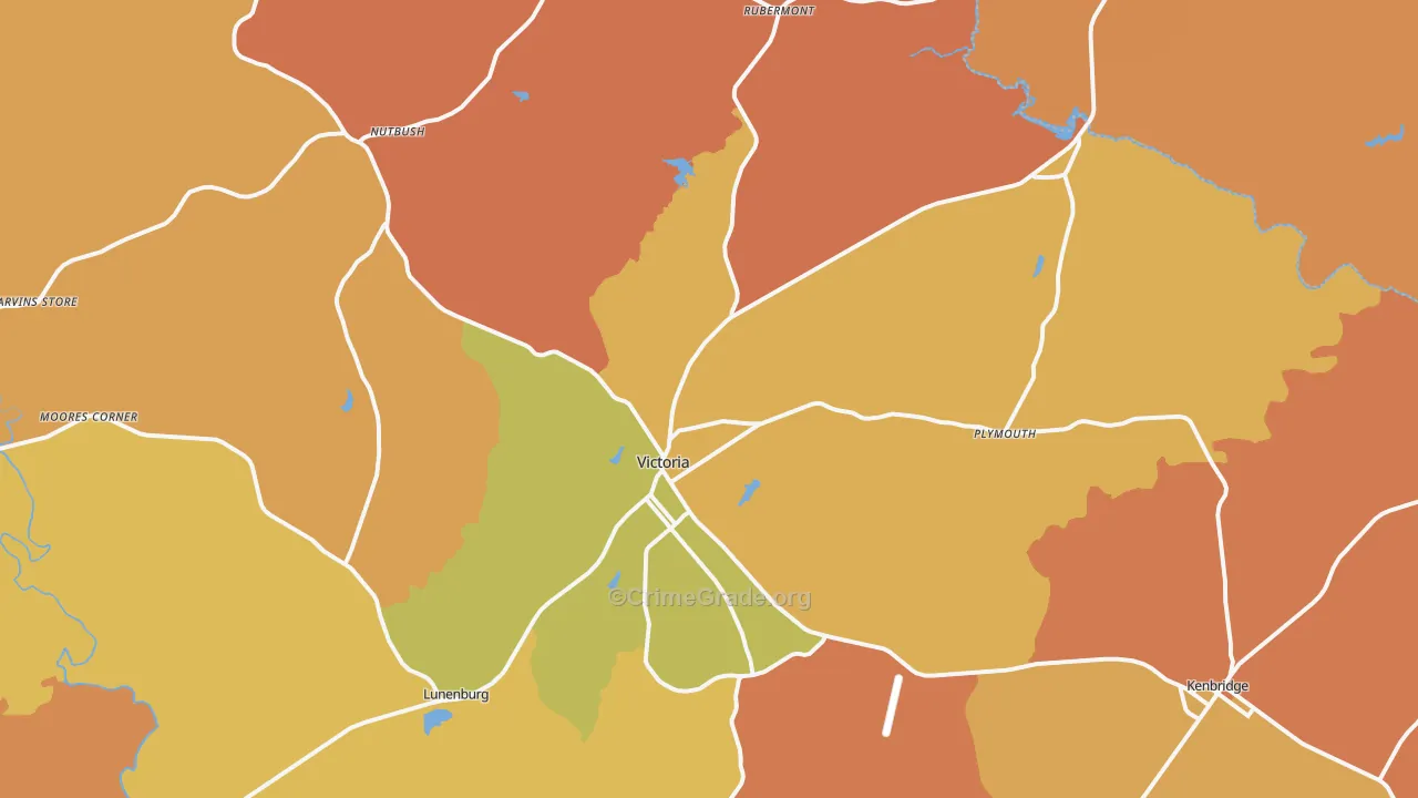 Victoria, VA Map of Vandalism Rates
