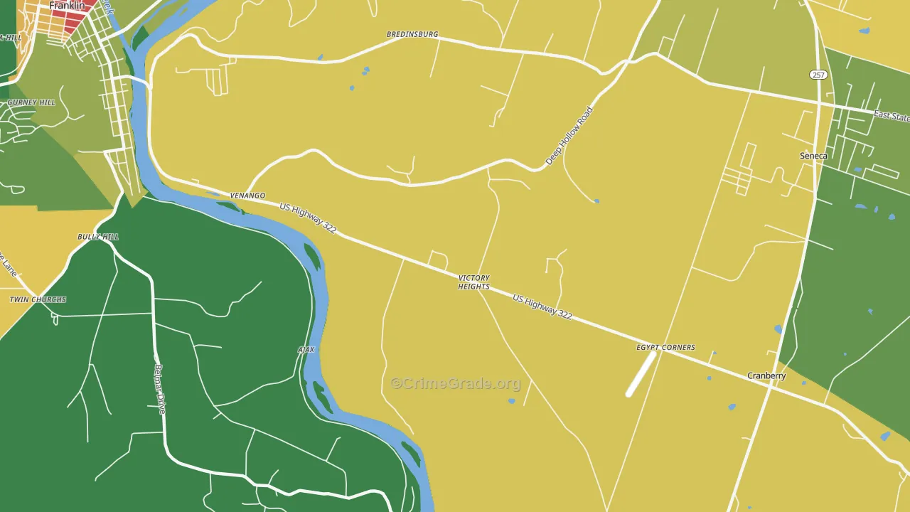 Victory Heights, PA Map of Vandalism Rates