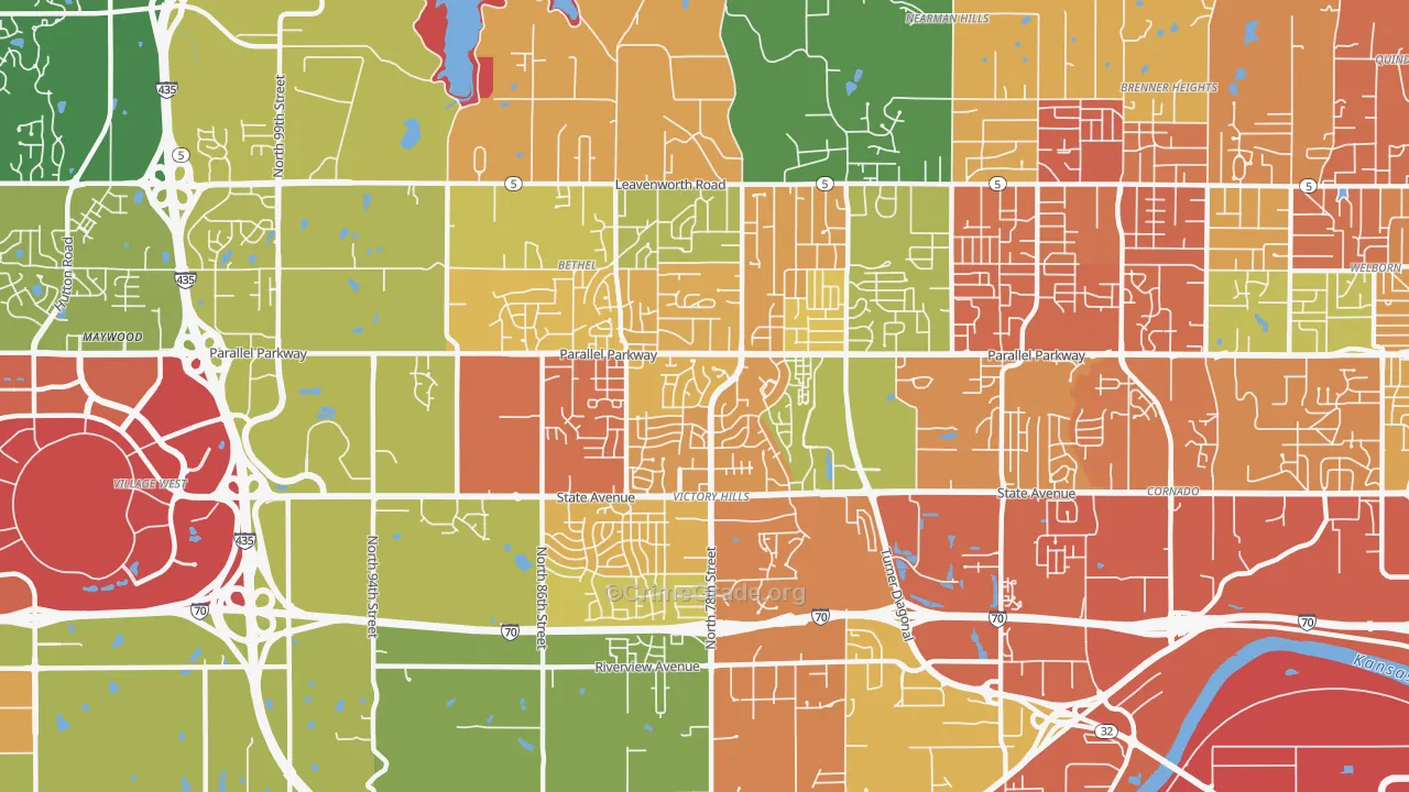 Victory Hills, Kansas City, KS Map of Vandalism Rates