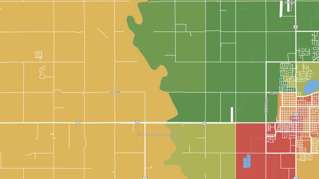 Victory, OK Map of Vandalism Rates
