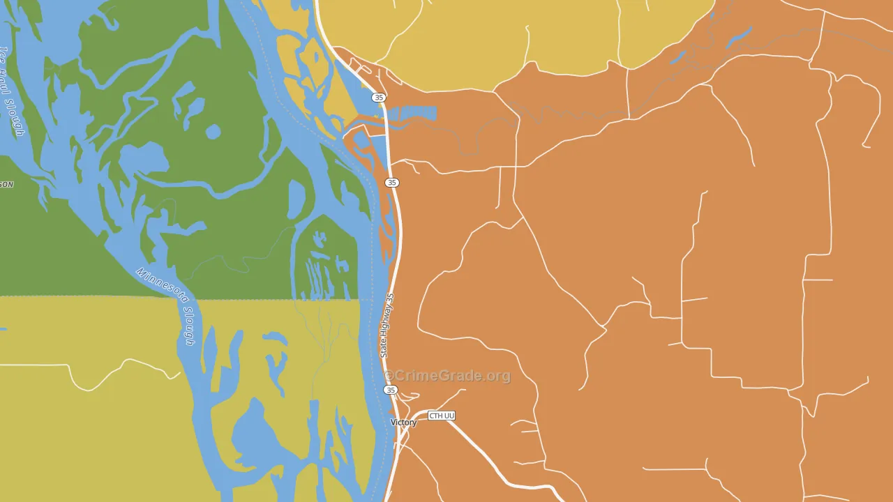 Victory, WI Map of Vandalism Rates