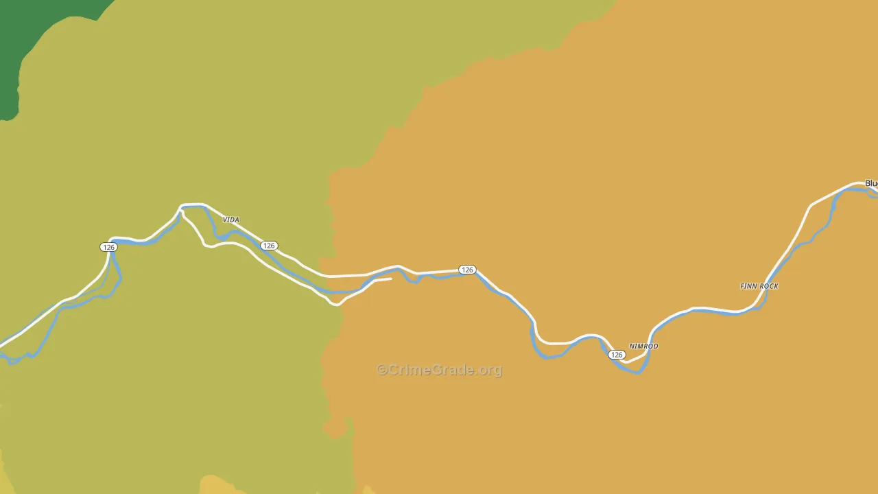 Vida, OR Map of Vandalism Rates