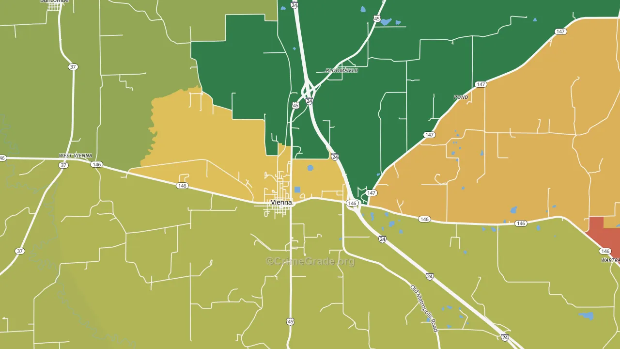 Vienna, IL Map of Vandalism Rates