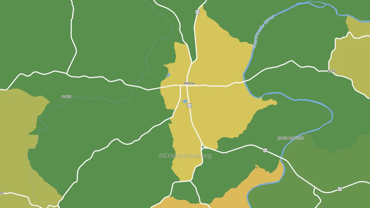 Vienna, MO Map of Vandalism Rates