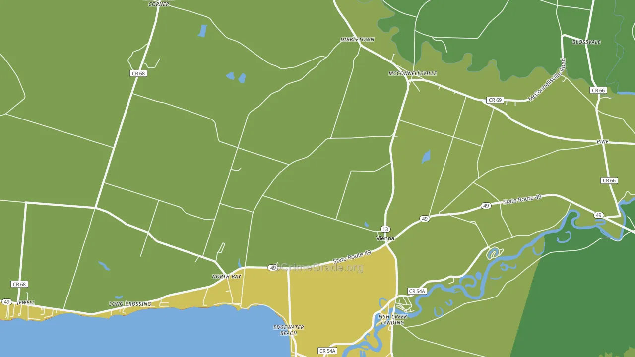 Vienna, NY Map of Vandalism Rates