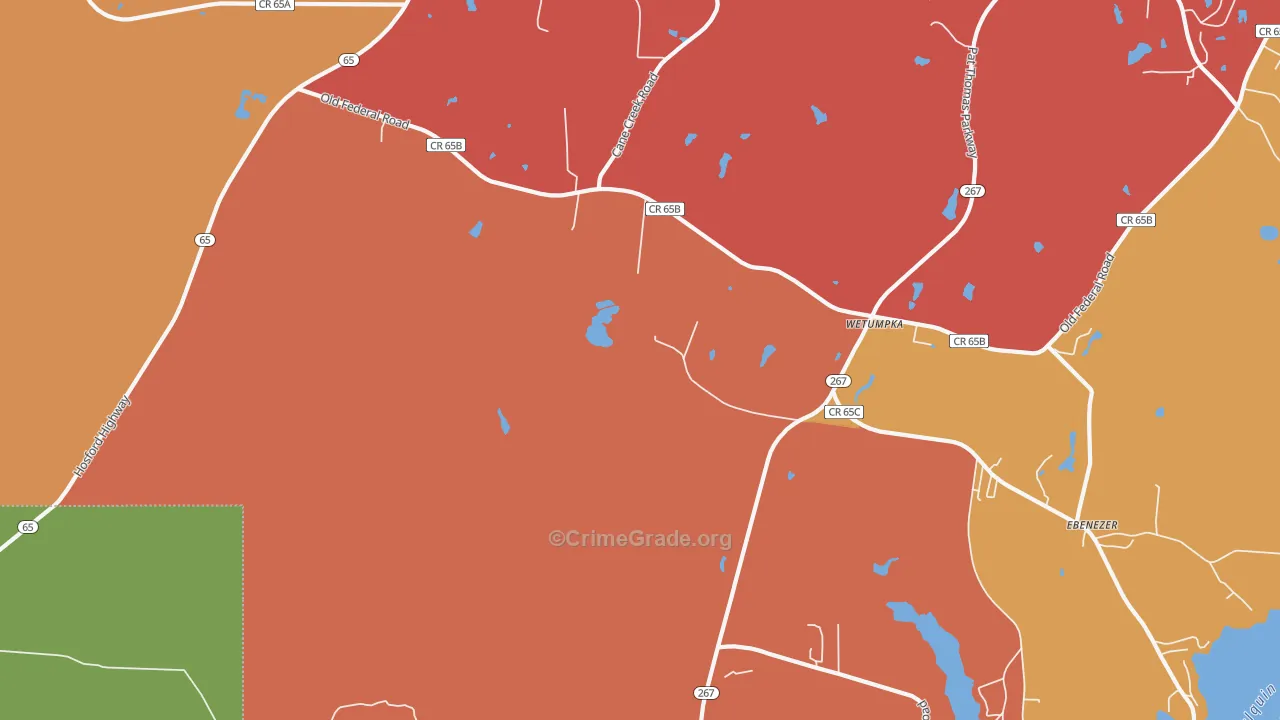 Vilas, FL Map of Vandalism Rates