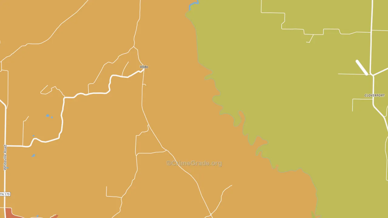 Vildo, TN Map of Vandalism Rates