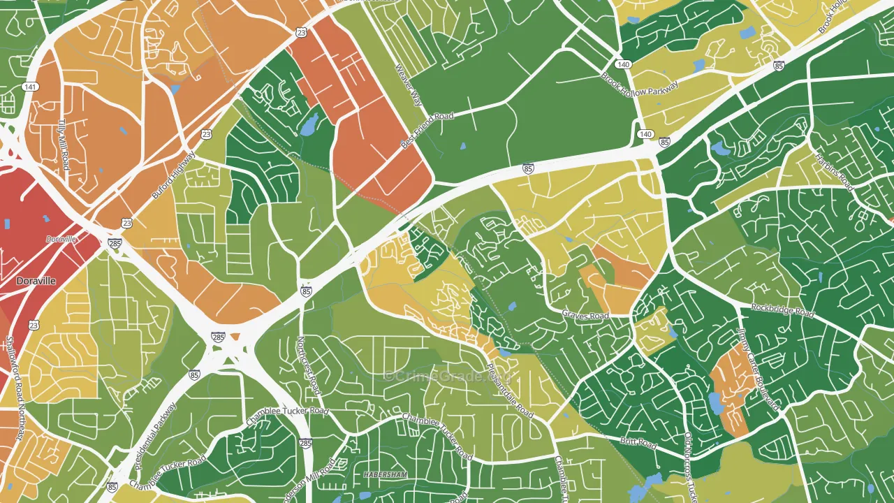 Villas at Norcross, Norcross, GA Map of Vandalism Rates