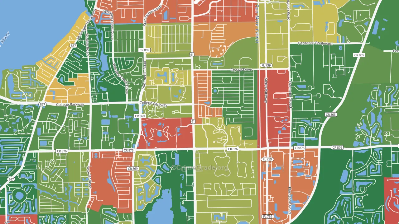 Villas, FL Map of Vandalism Rates