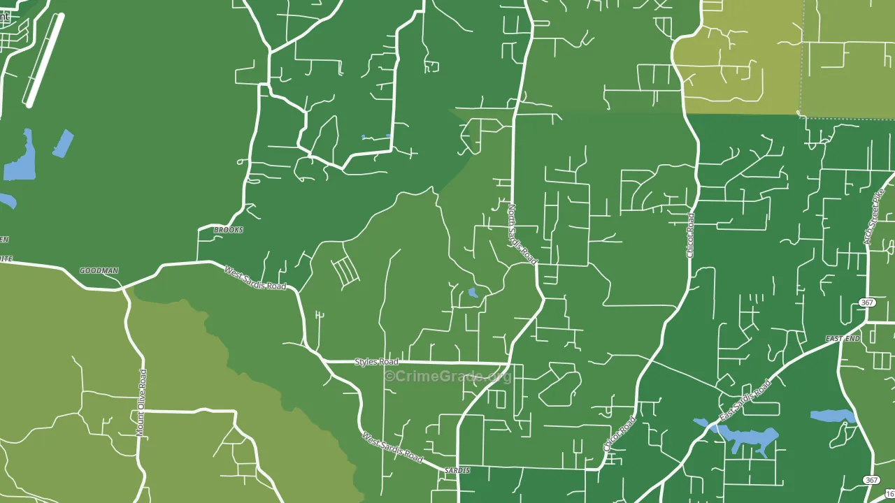 Vimy Ridge, AR Map of Vandalism Rates