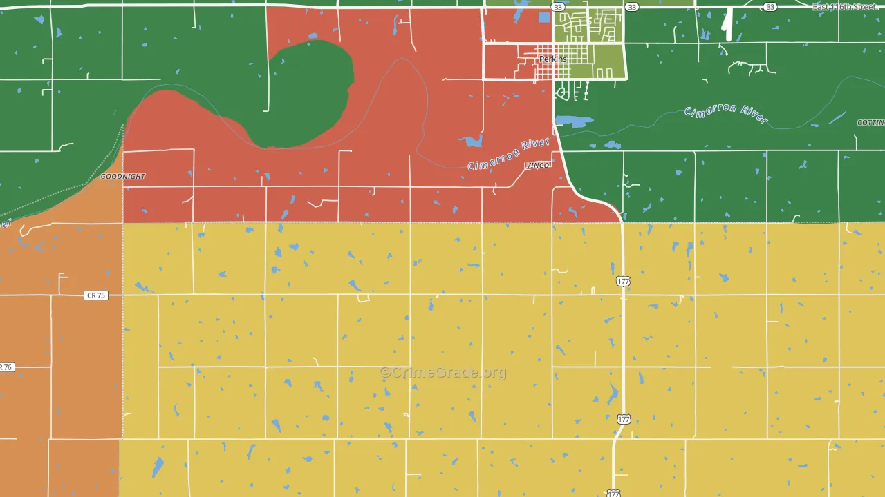 Vinco, OK Map of Vandalism Rates
