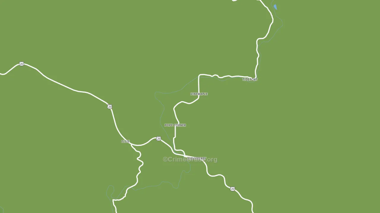 Vinemaple, OR Map of Vandalism Rates