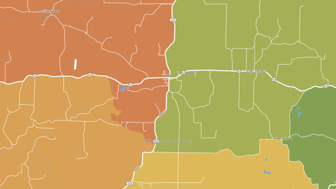 Viola, AR Map of Vandalism Rates