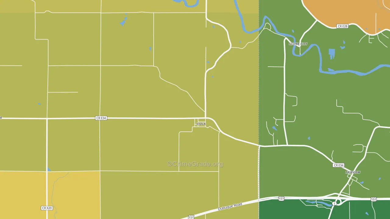 Viola, IA Map of Vandalism Rates