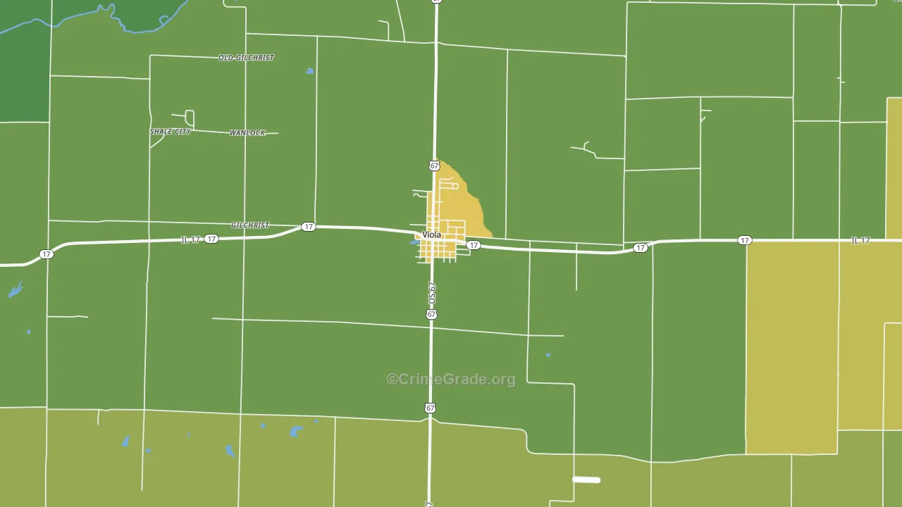 Viola, IL Map of Vandalism Rates